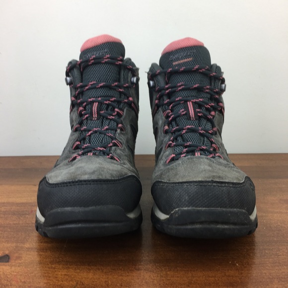 Hi-Tec Women’s Gray Pink 9102 Waterproof Lace Up Ankle Hiking Boots Size 7.5M. - Picture 3 of 11